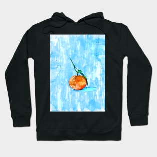 Solo Citrus Fruit Minimal Blue Background - For Fruit Lovers. Hoodie